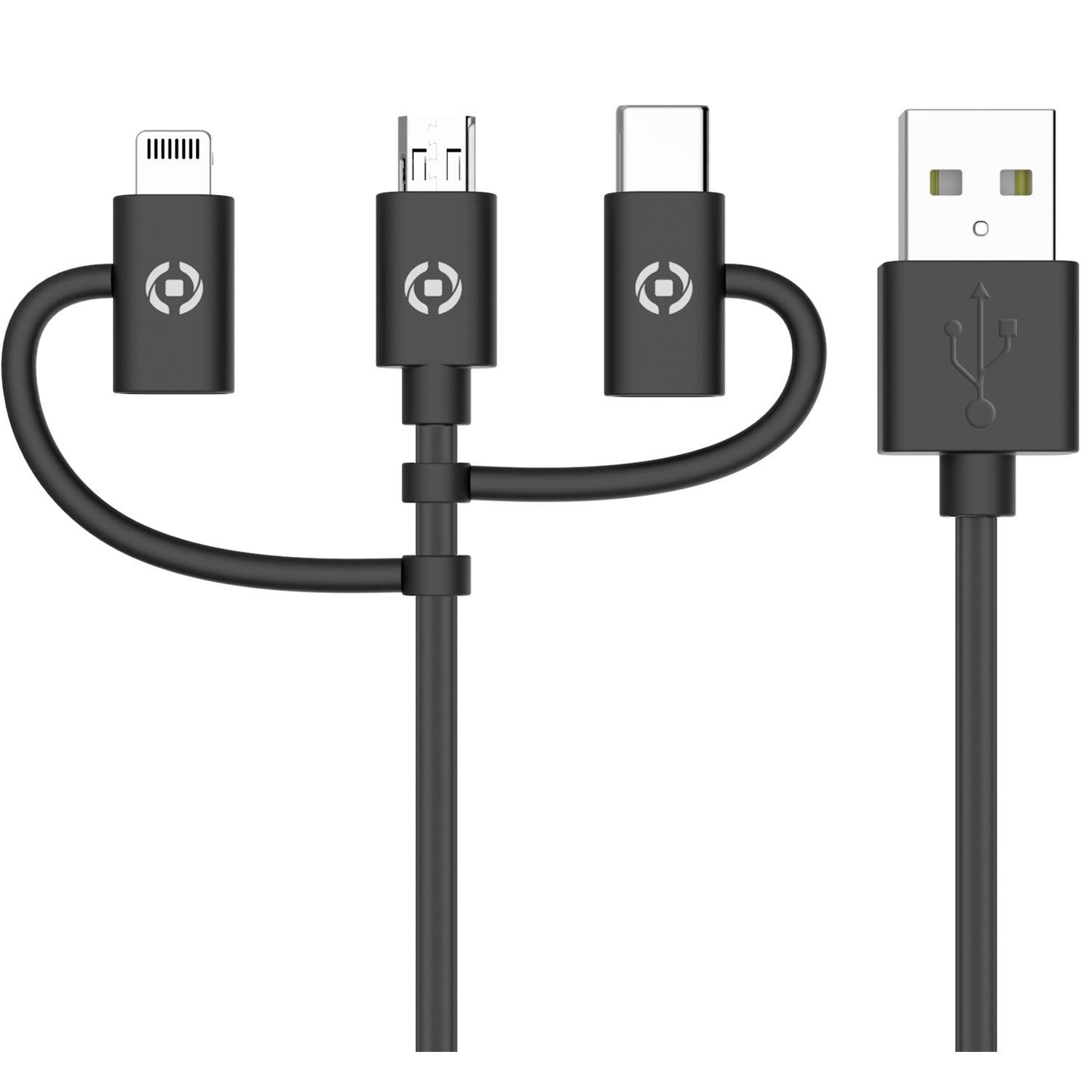 3-in-1 cable MicroUSB / Lightning / USB-C 1m