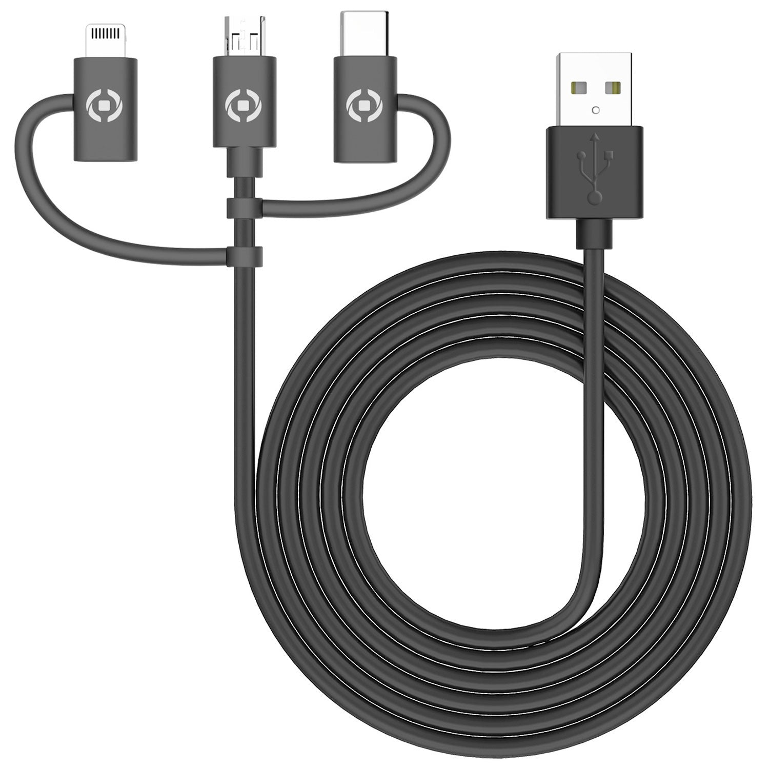 3-in-1 cable MicroUSB / Lightning / USB-C 1m