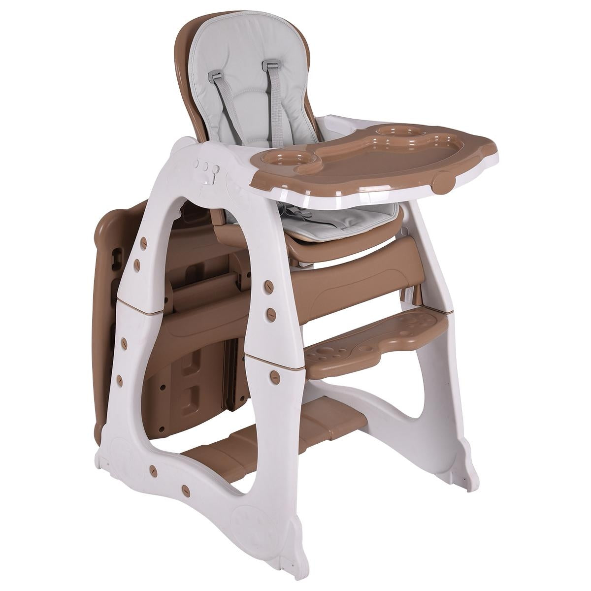 3 in 1 high chair & baby chair & seating group with food tray that can be adjusted in 3 positions