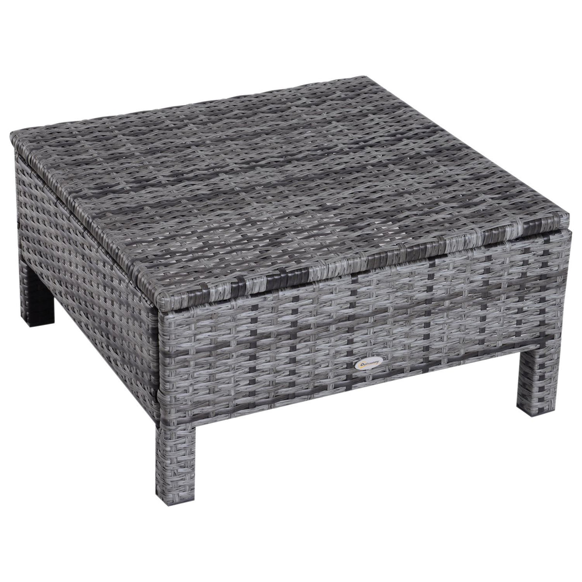 3 pcs. Garden sofa garden furniture lounge garden set seating group rat furniture gray polyrattan + metal 2-seater sofa 2 x stool cushions