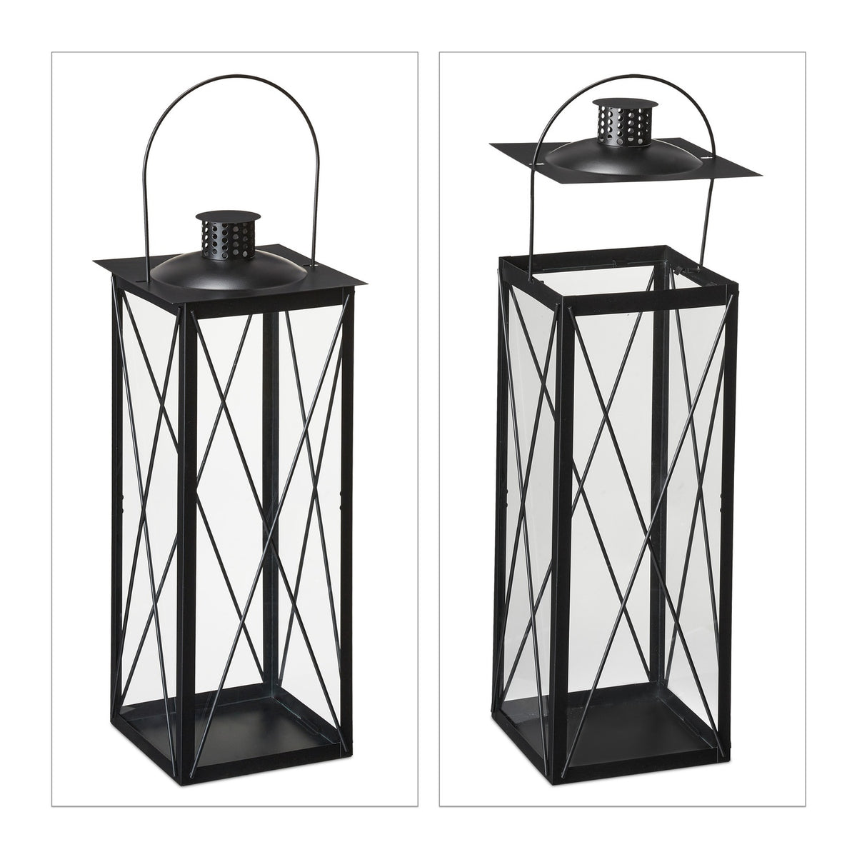 3 pcs. Lanterns in metal