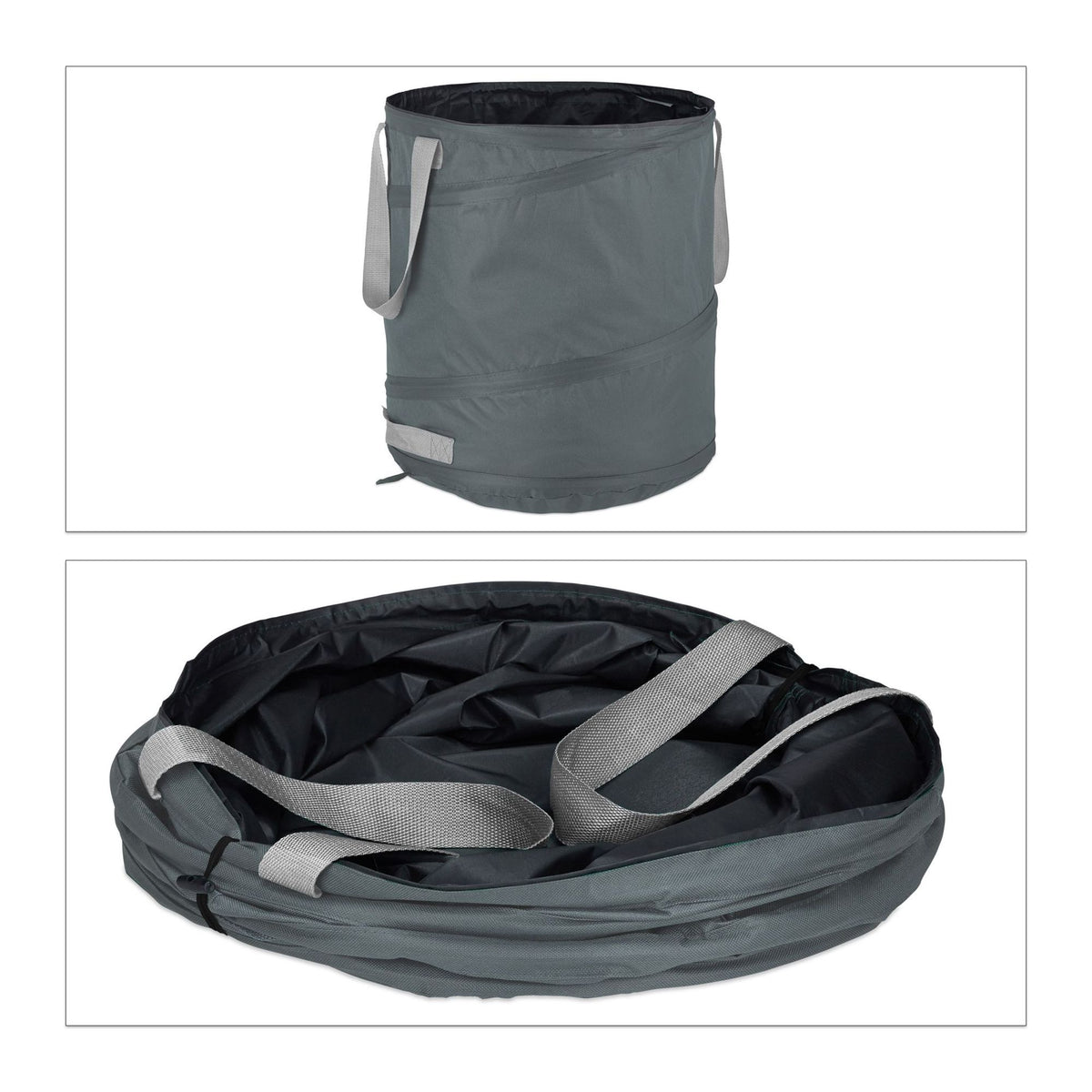 3 pcs. garden bags 85-liter gray