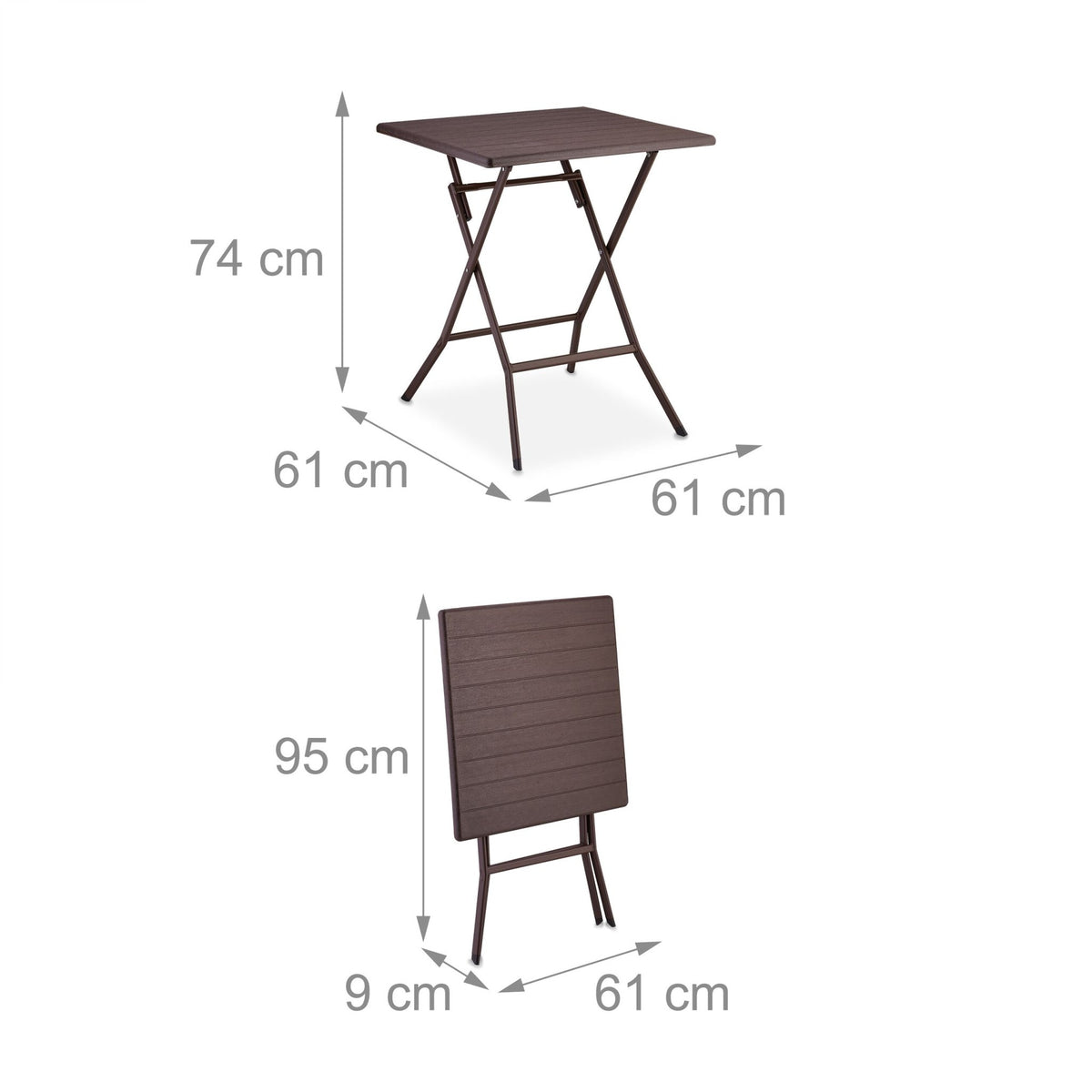 3-piece balcony furniture set in wooden look