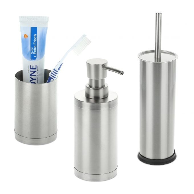 3-piece bathroom set stainless steel