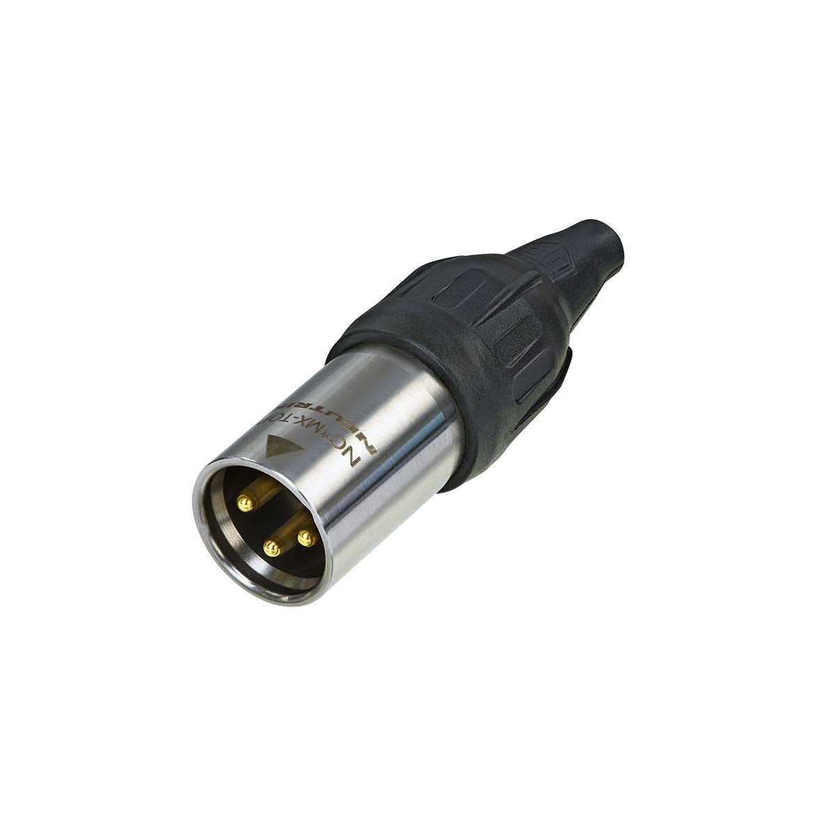 3-pin male cable connector with nickel casing and silver contacts