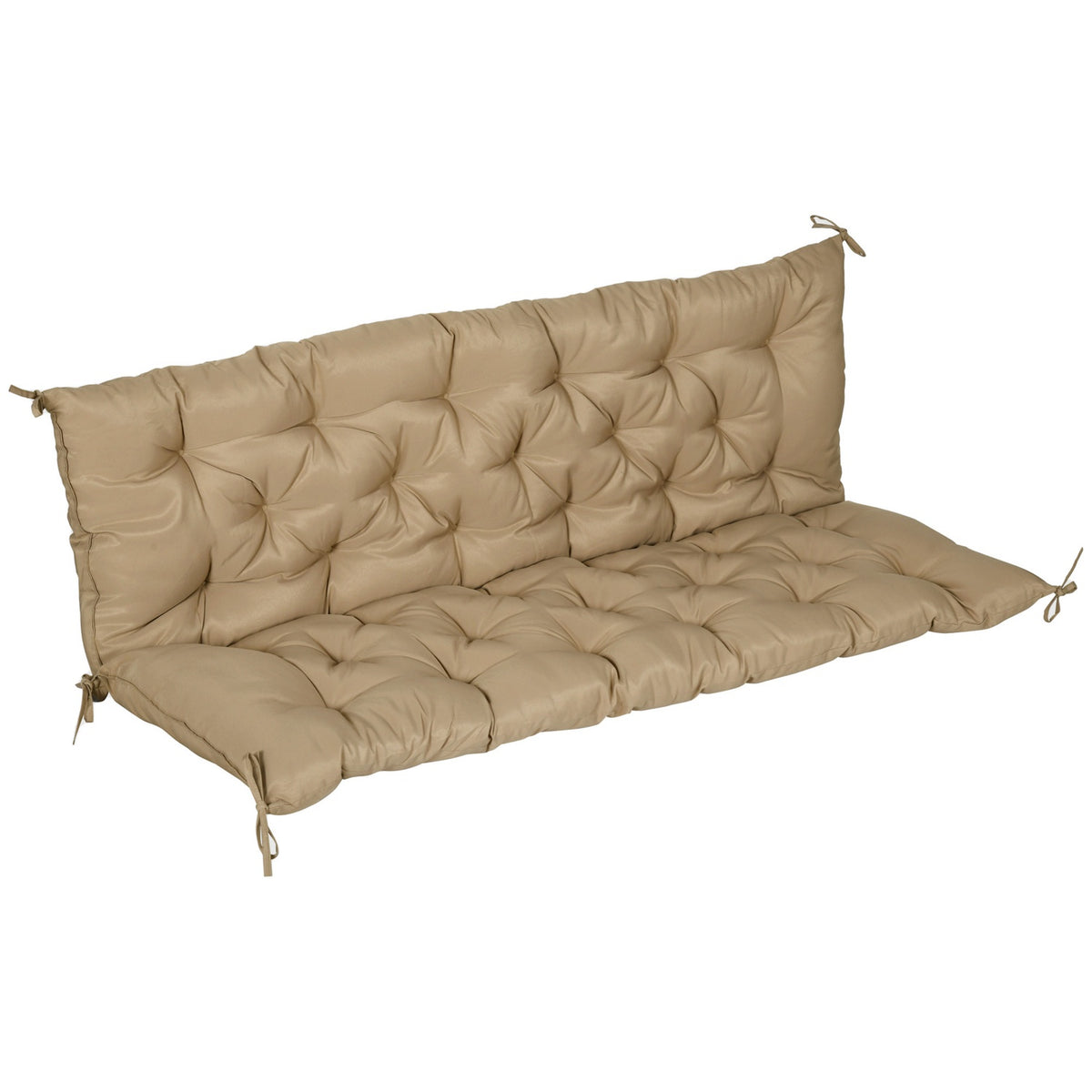 3 seater bench cushion 150x98x8 cm bench cushion with straps, seat cushion, outdoor/indoor chair cushion, seat cushion, seat cushion, bench cushion for garden furniture, bench porch swing, khaki