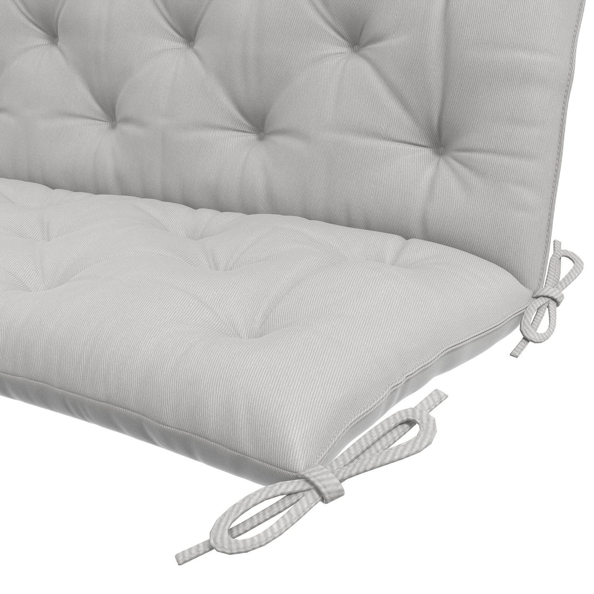 3 seater bench cushion 150x98x8 cm bench cushion with straps, seat cushion, outdoor/indoor chair cushion, seat cushion, seat cushion, bench cushion for garden furniture, bench porch swing, light gray