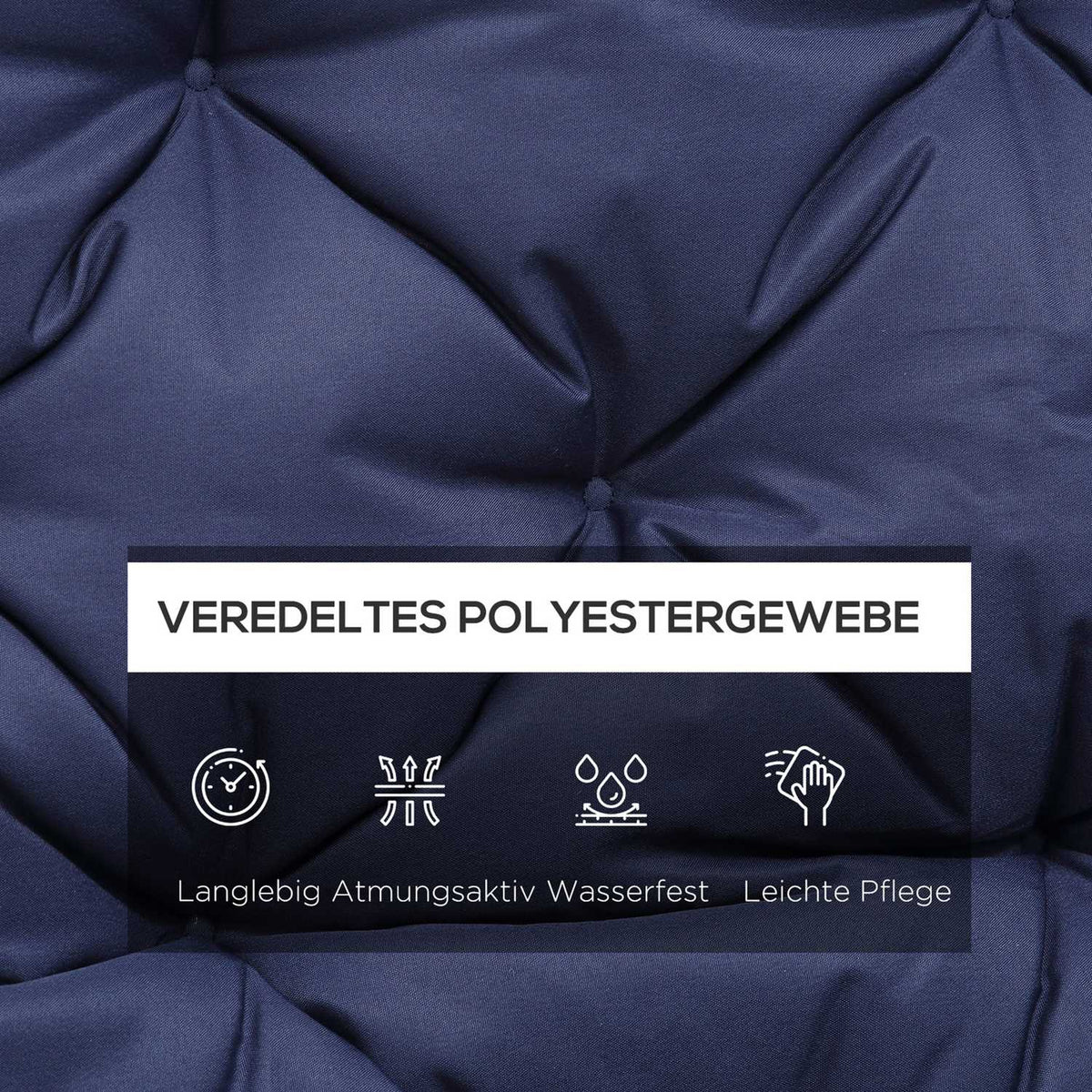 3 seater bench cushion 150x98x8 cm, bench cushion with ties, seat cushion, outdoor/indoor chair cushion, seat cushion, seat cushion for garden furniture, window sill bench, porch swing, dark blue