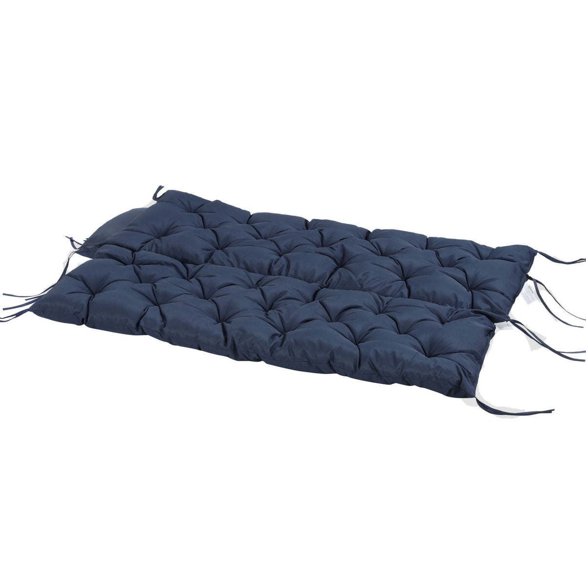 3 seater bench cushion 150x98x8 cm, bench cushion with ties, seat cushion, outdoor/indoor chair cushion, seat cushion, seat cushion for garden furniture, window sill bench, porch swing, dark blue