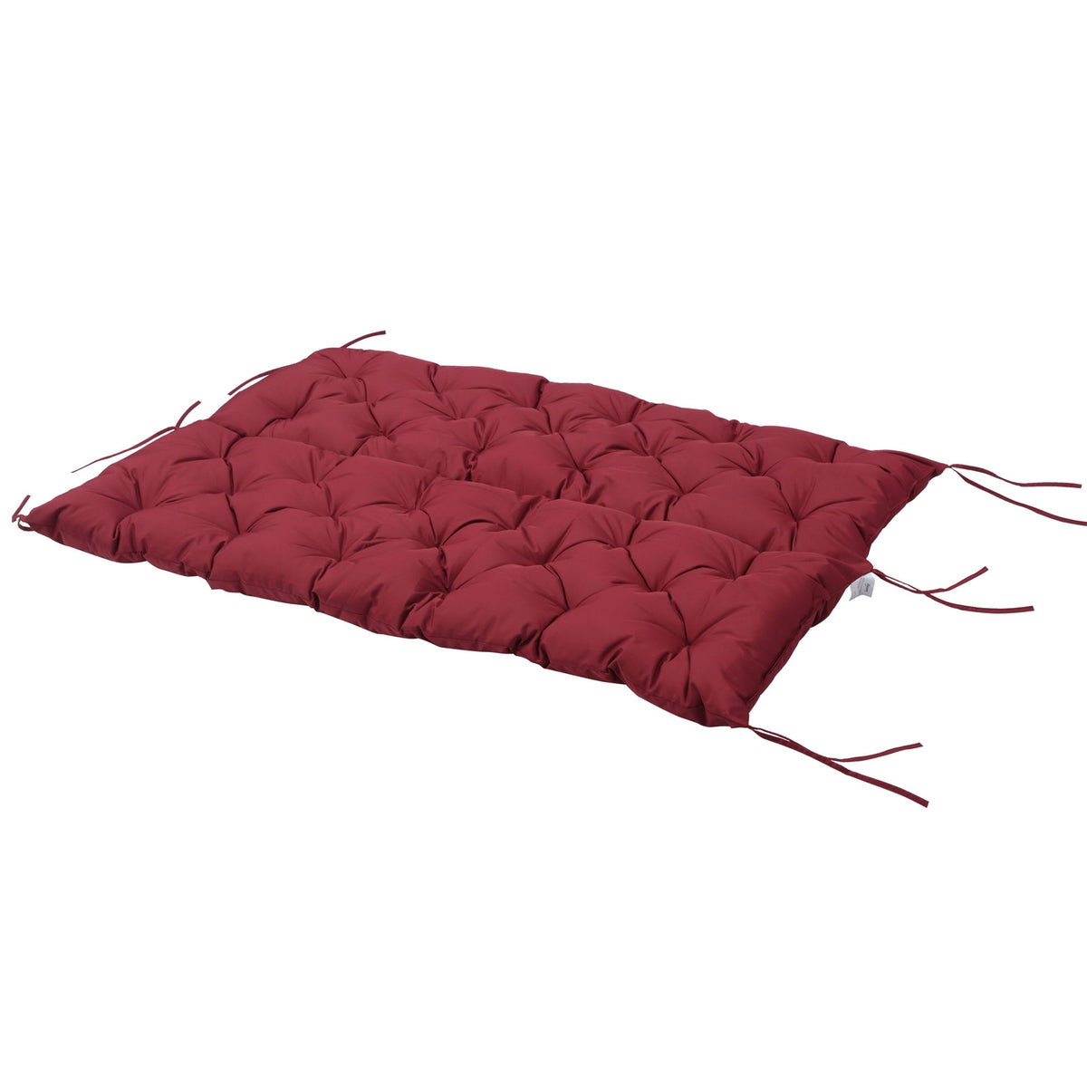 3 seater bench cushion 150 x 98 x 8 cm, bench cushion with ties, seat cushion, outdoor/indoor chair cushion, seat cushion, seat cushion for garden furniture, window sill bench, porch swing, red