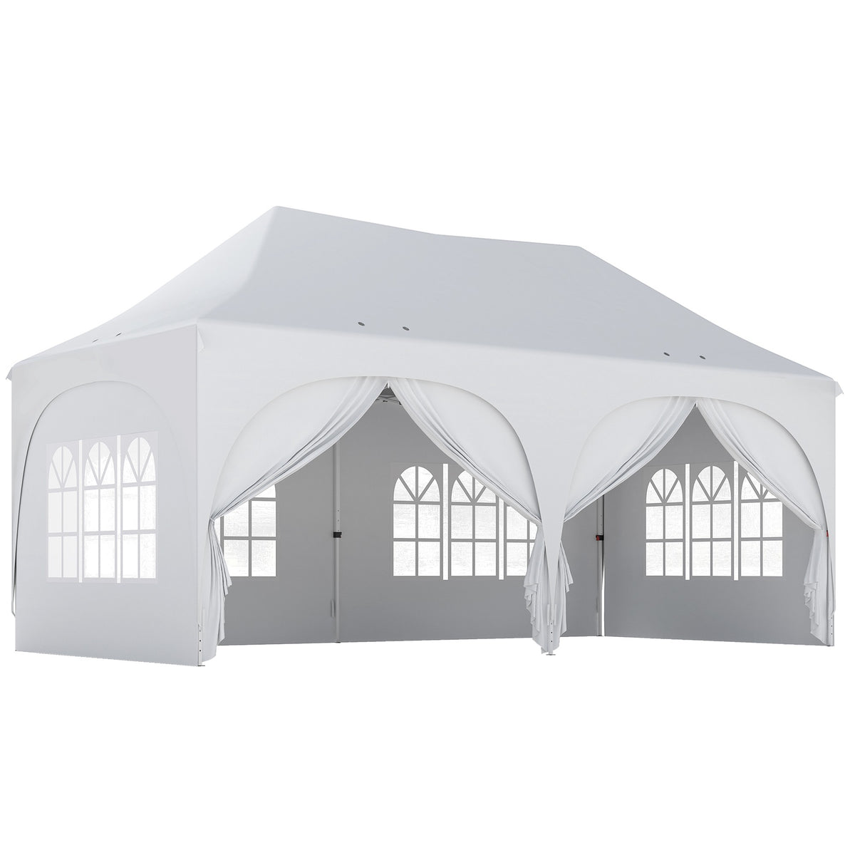 3x6m Pop-Up Pavilion with Sides, Adjustable Roof, Bag