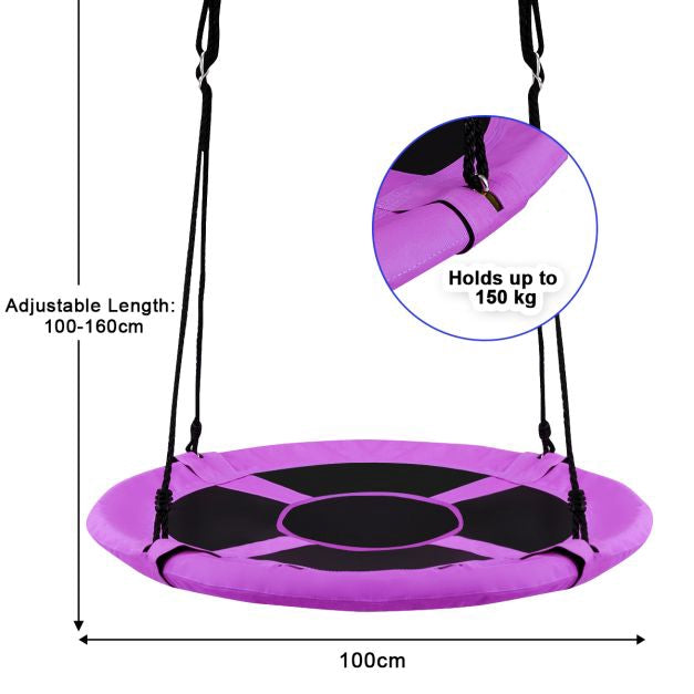 40-Inch Saucer Tree Swing, Indoor-Outdoor, Adjustable Height