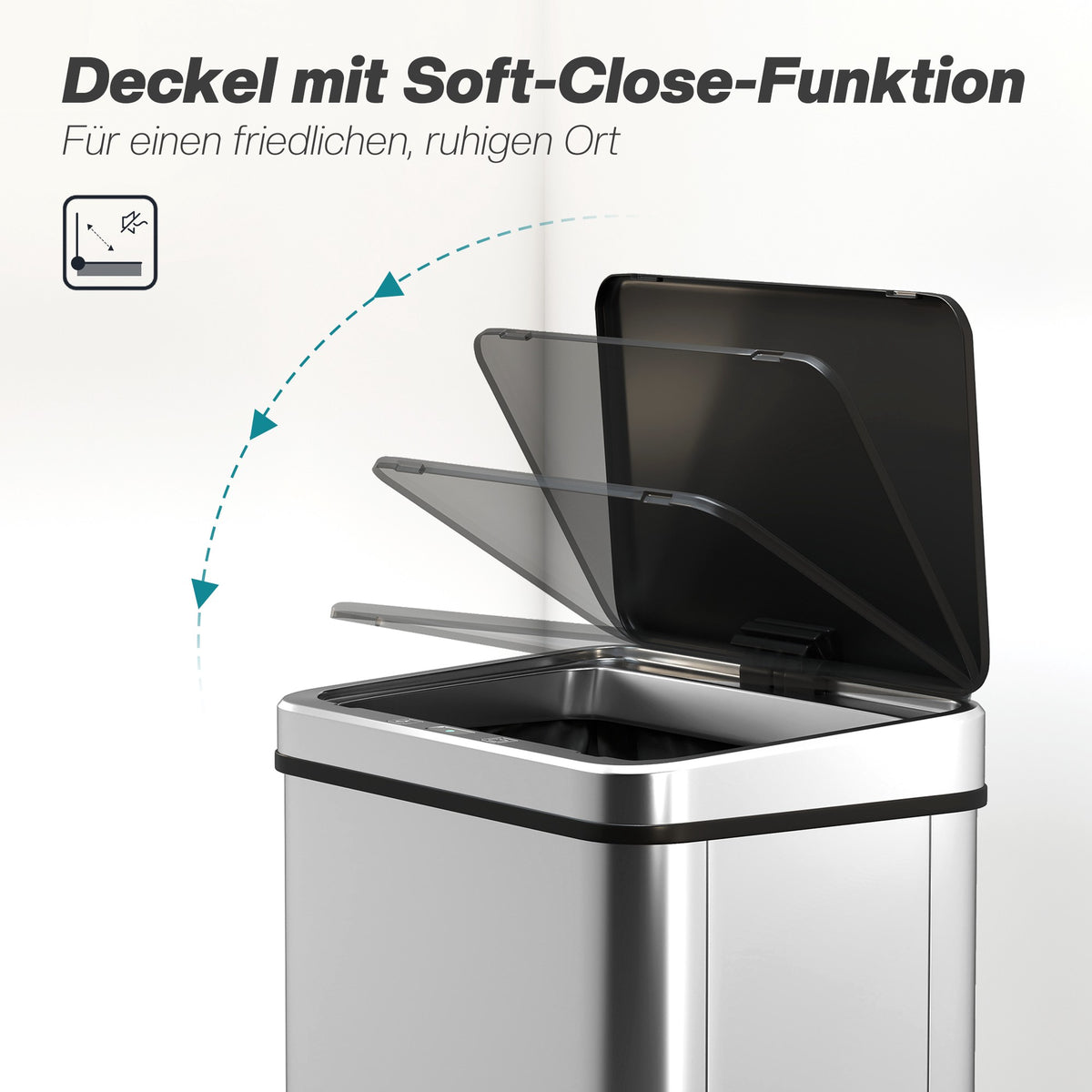 40L Touchless Sensor Trash Can, Stainless Steel