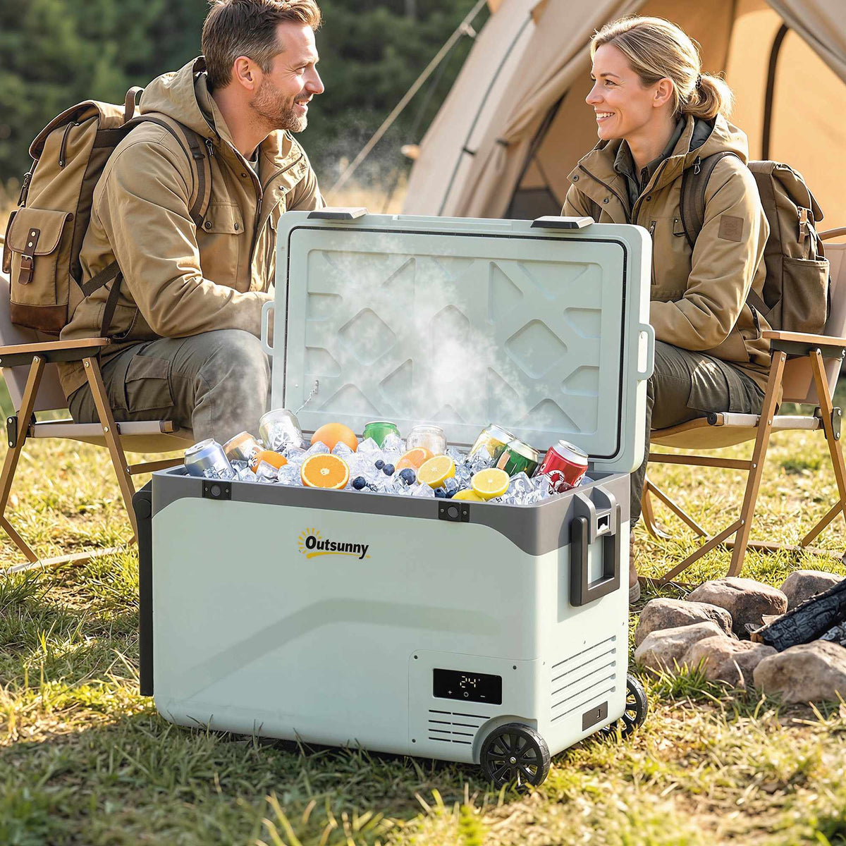 42.5L Electric Compressor Cooler Box with Bluetooth & Wheels