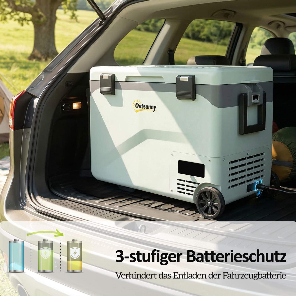 42.5L Electric Compressor Cooler Box with Bluetooth & Wheels