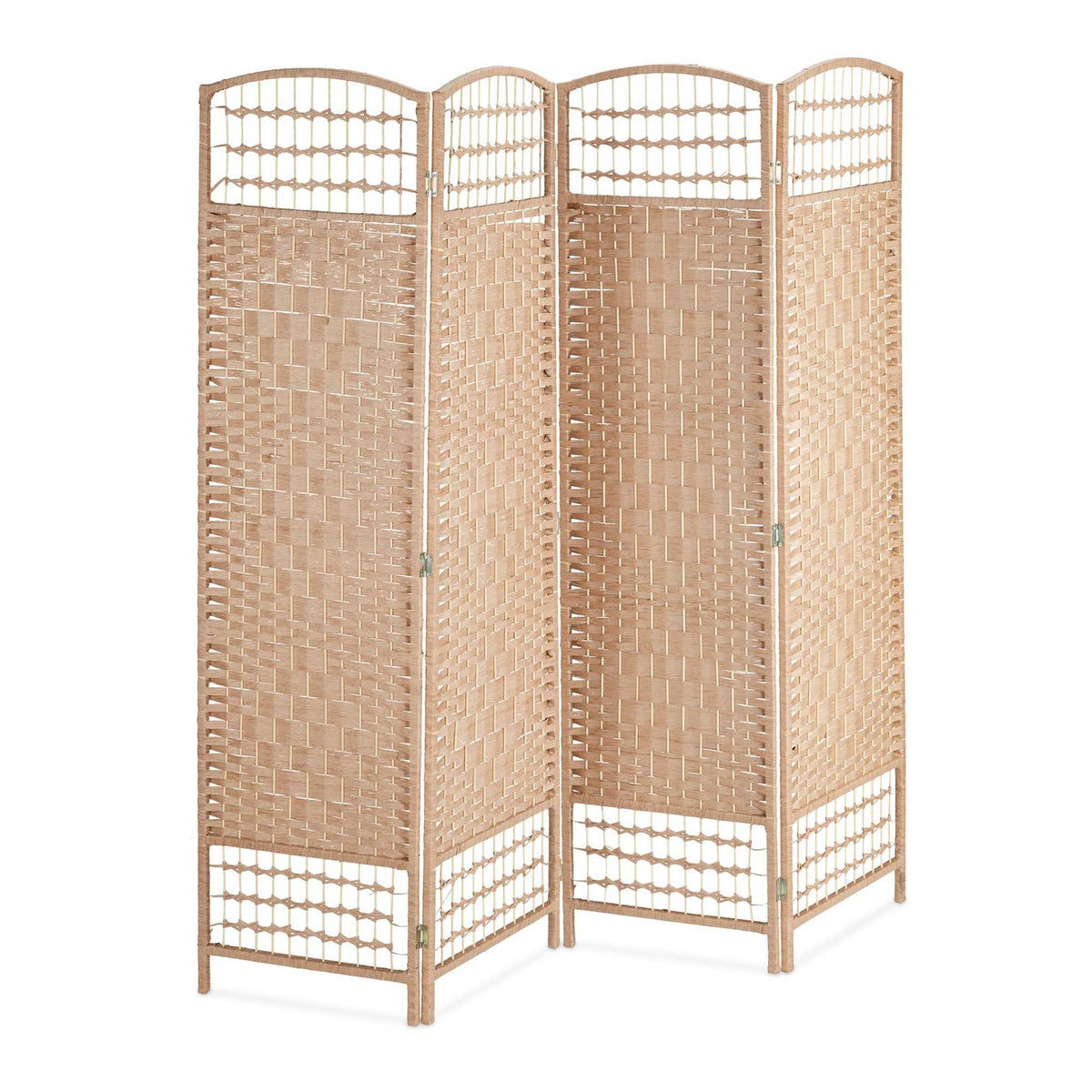 4-Panel Folding Screen in Natural Colour
