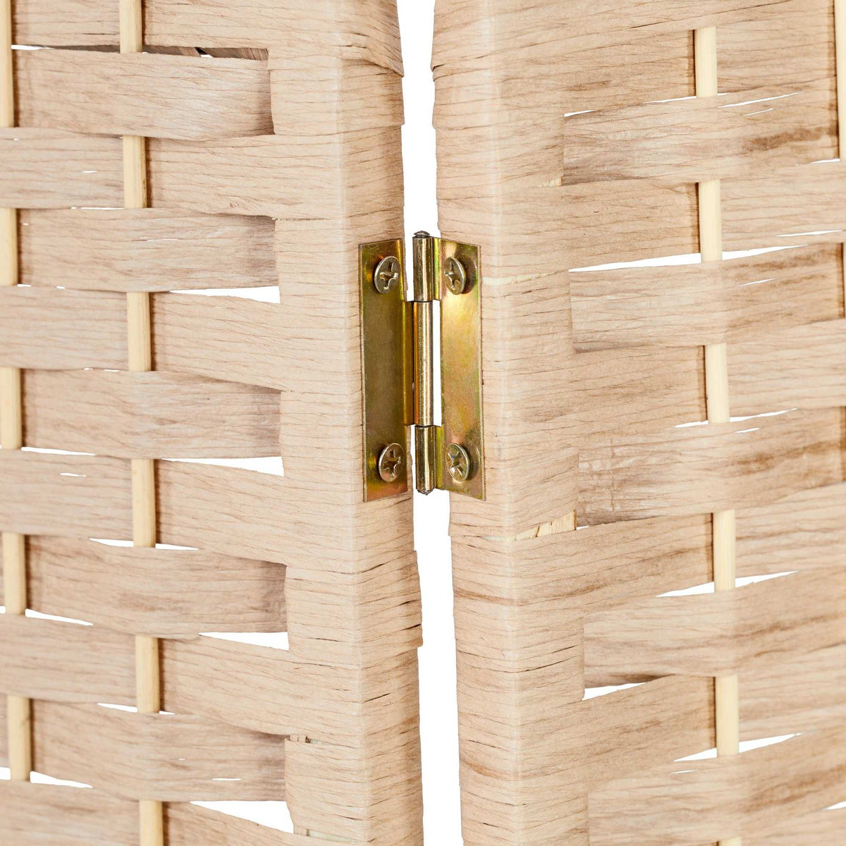 4-Panel Folding Screen in Natural Colour