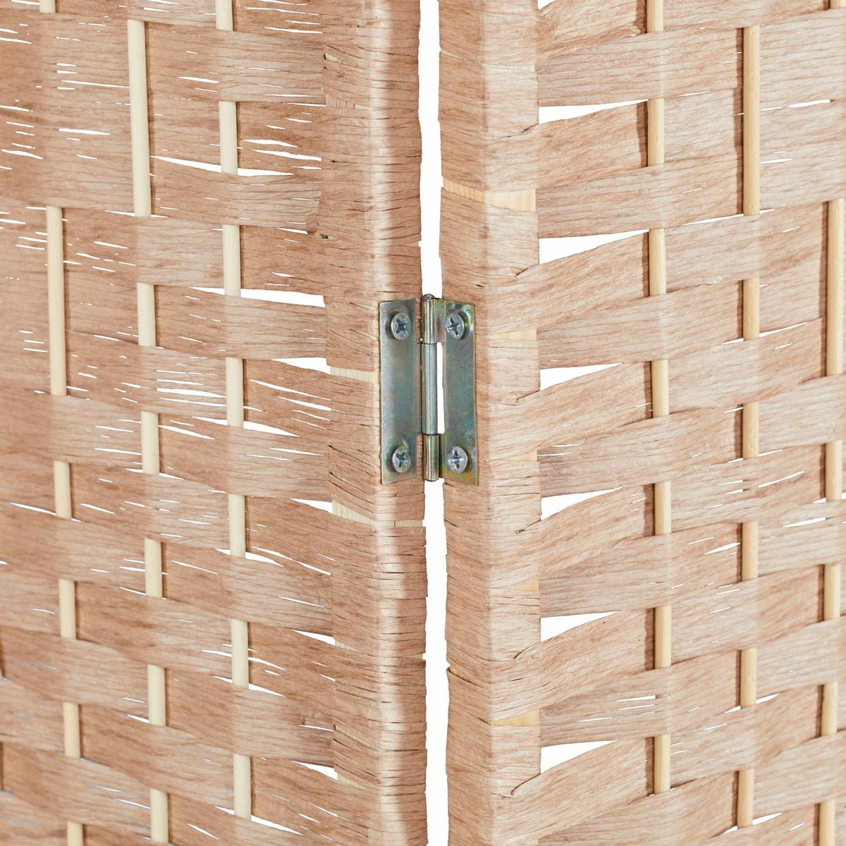 4-Panel Folding Screen in Natural Colour
