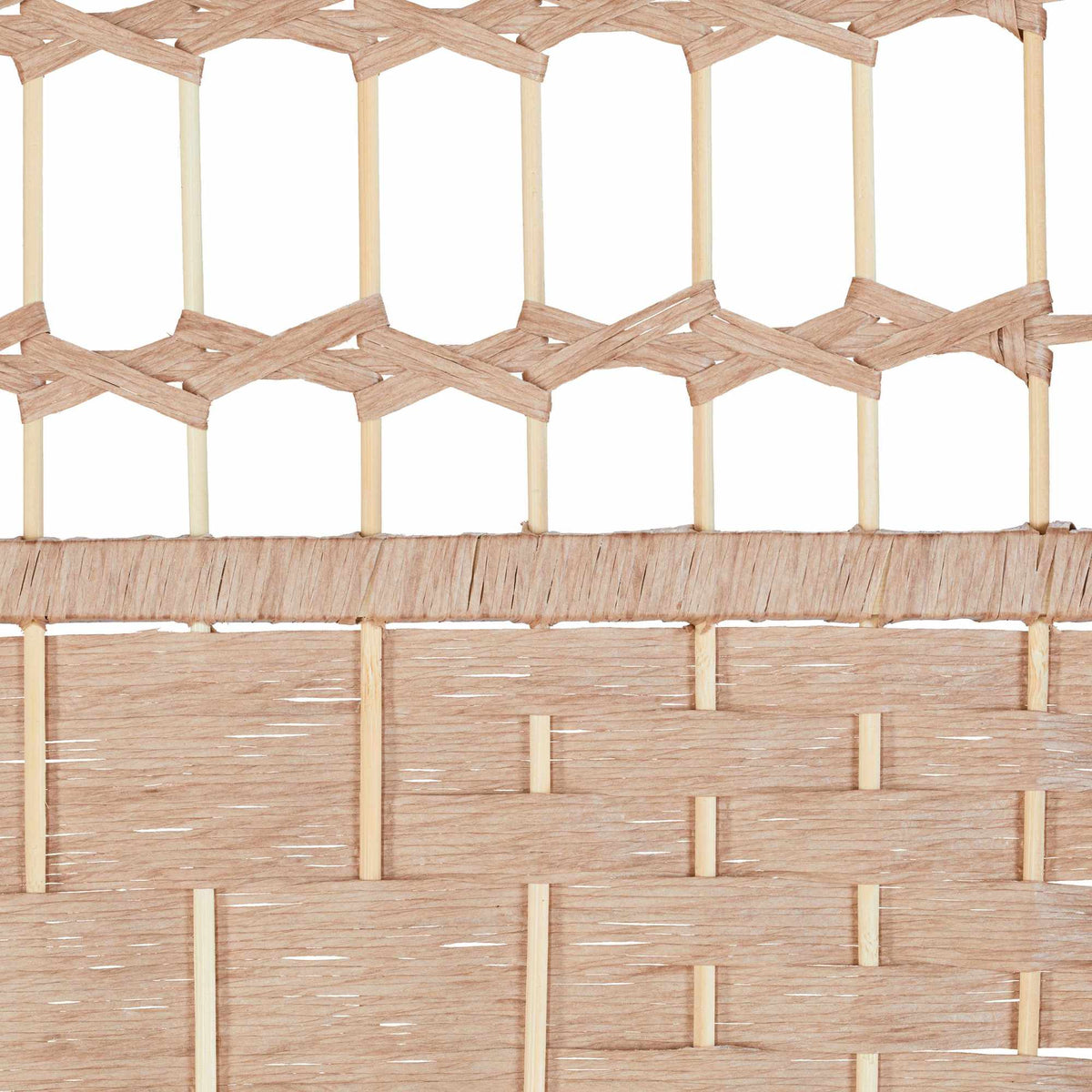 4-Panel Folding Screen in Natural Colour