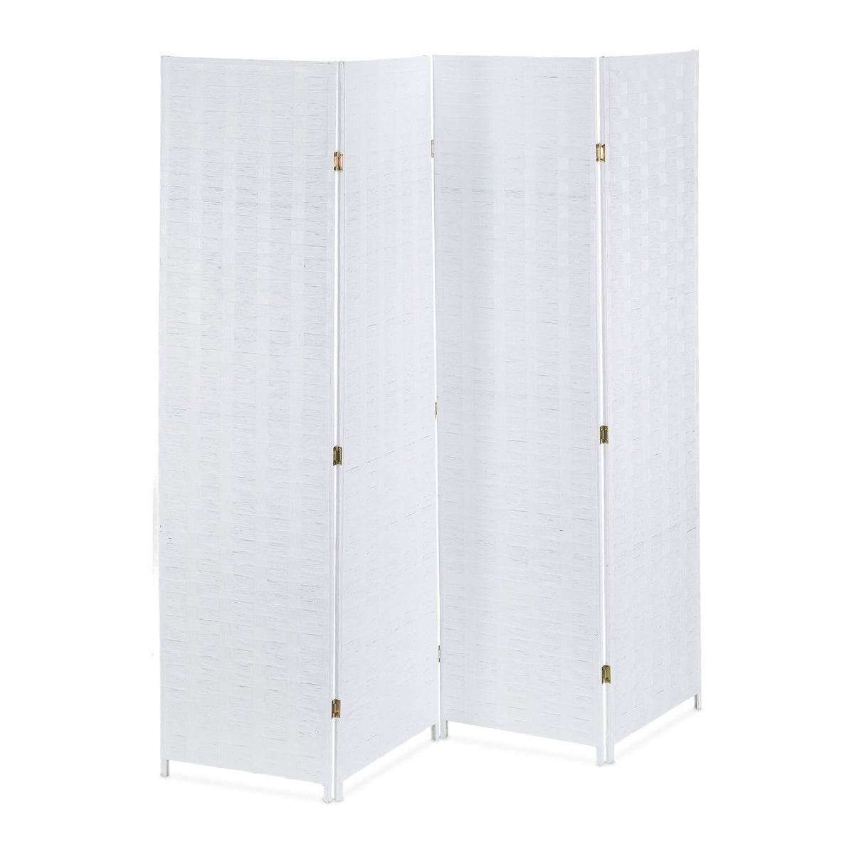4-Panel Folding Screen in White
