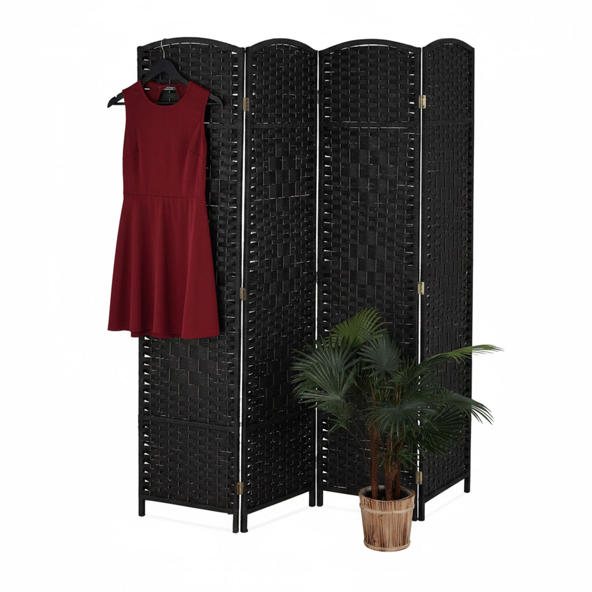 4-Panel Room Divider Folding Screen
