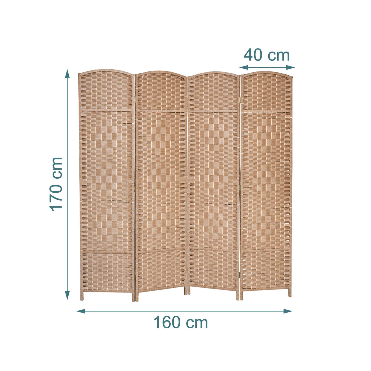 4-Panel Room Divider Folding Screen