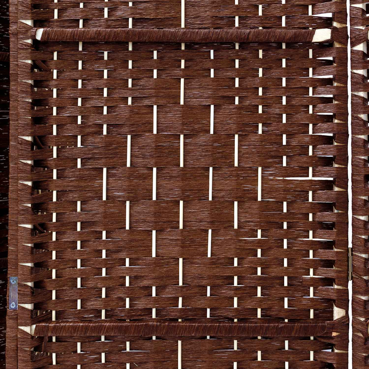 4 Panel Wooden Room Divider, Brown – Privacy Screen
