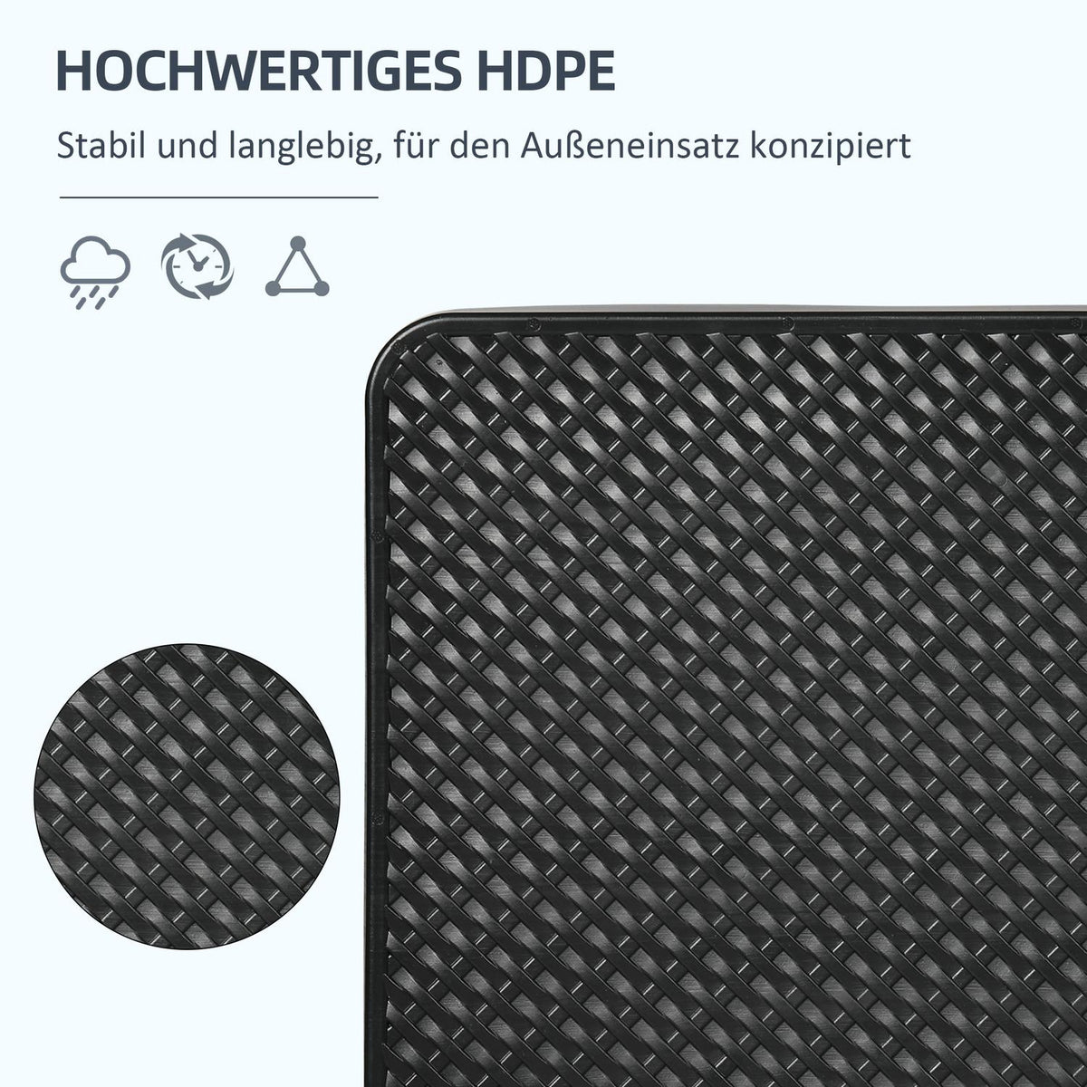4 Pcs. Parasol Weight, Weatherproof Parasol Weight For Cantilever Parasol With Handle, Can Be Filled With 80 Kg Of Sand Or 60 Kg Of Water, Hdpe, Black
