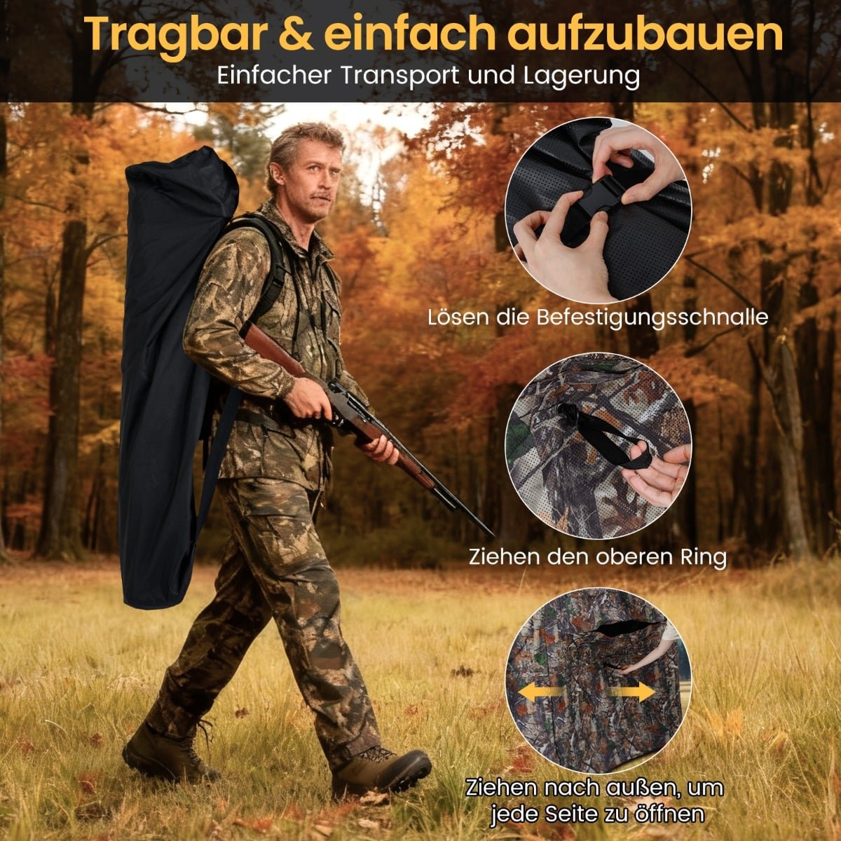 4-Person Pop-Up Hunting Blind with 360 View