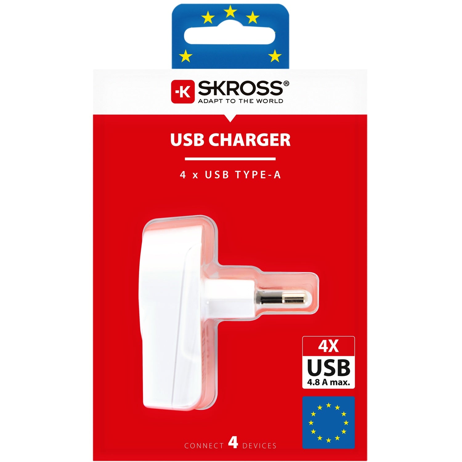 4-Port USB charger EU