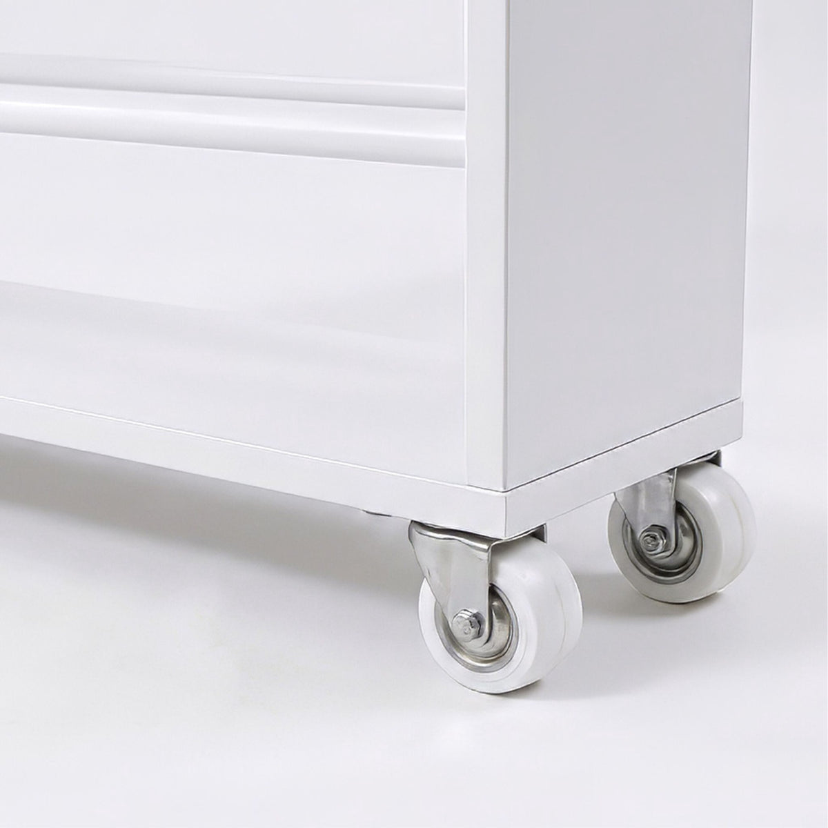 4-Tier Wood-Effect Trolley with Handle, 80x13x50 cm