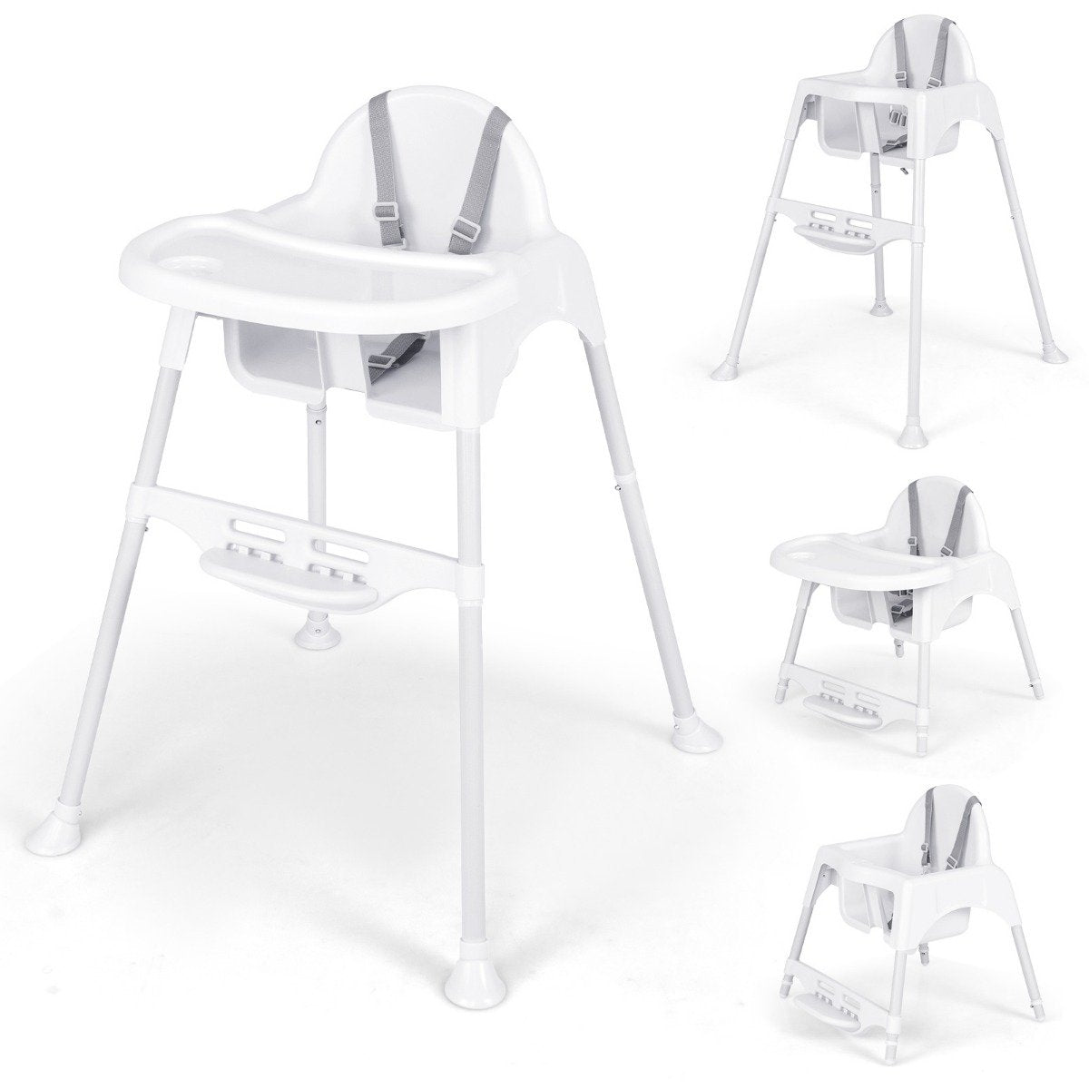 4 in 1 high chair baby high chair with removable tray baby high chair white