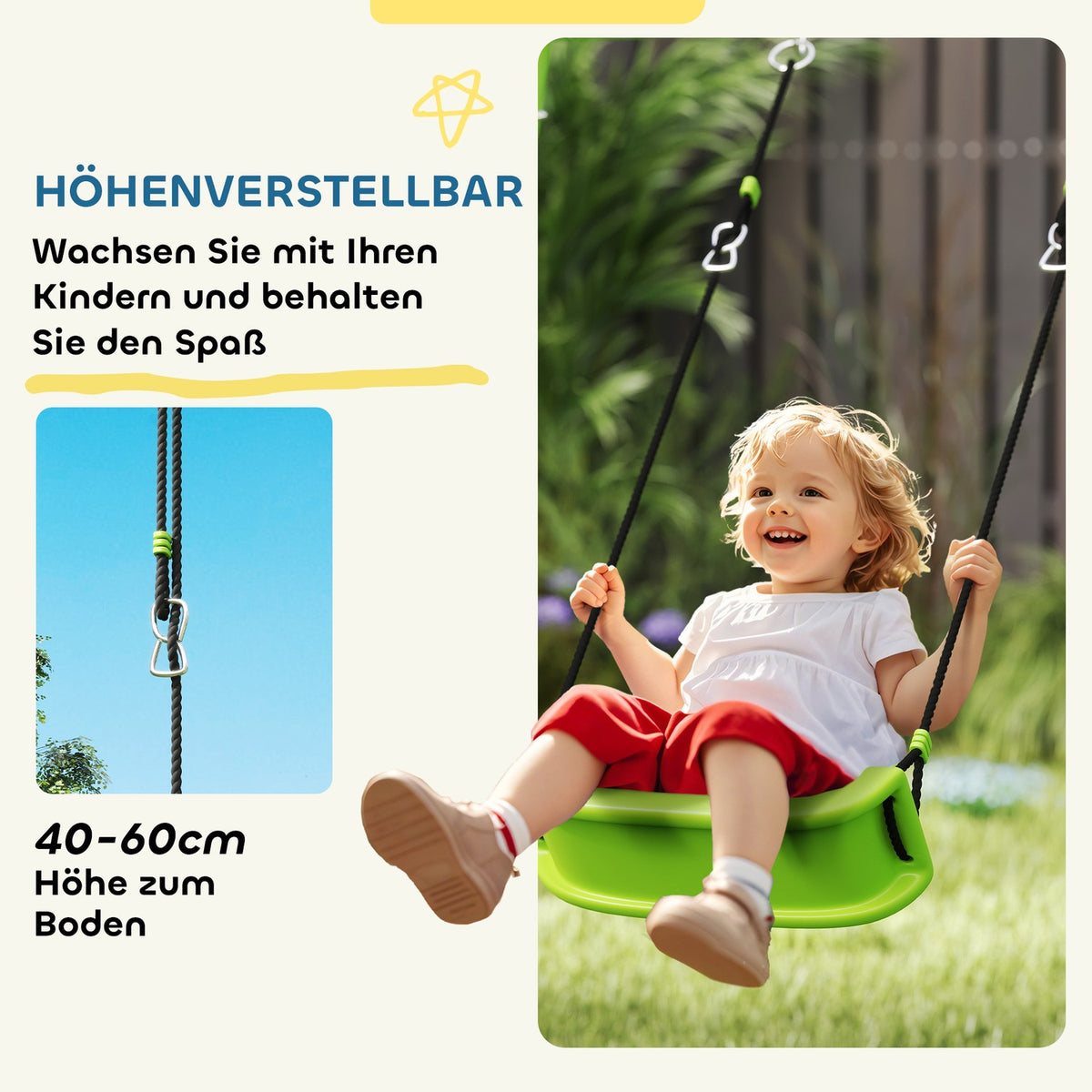 4 in 1 swing frame outdoor swing frame with swing, 2-person slideway, football goal, basketball hoop, garden swing children's swing with metal frame for children