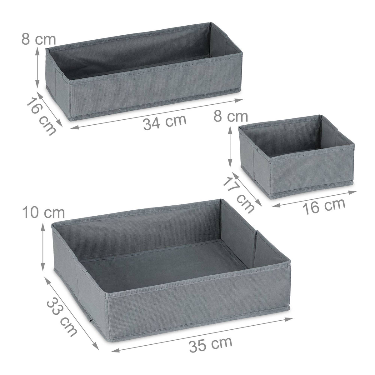 4-part drawer divider in fleece