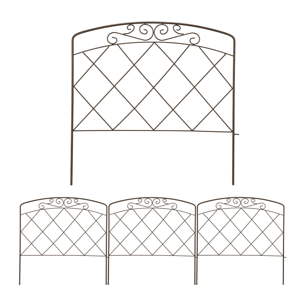 4-part metal bed rail