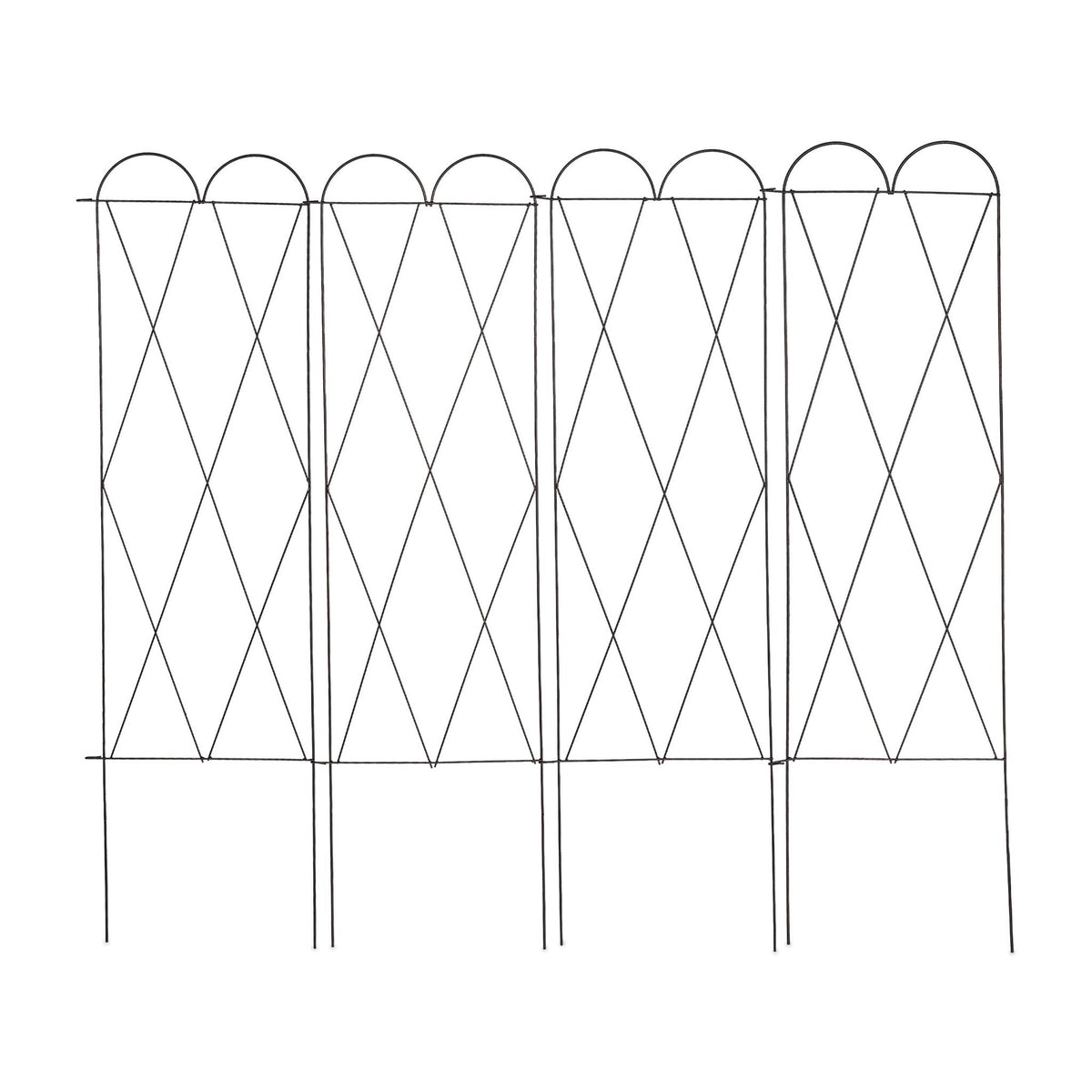 4-part trellis in rust color, set of 3