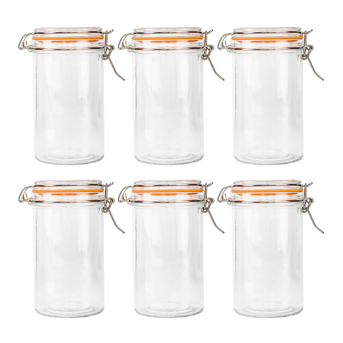 500ml Glass Preserving Jars with Lids, Set of 6