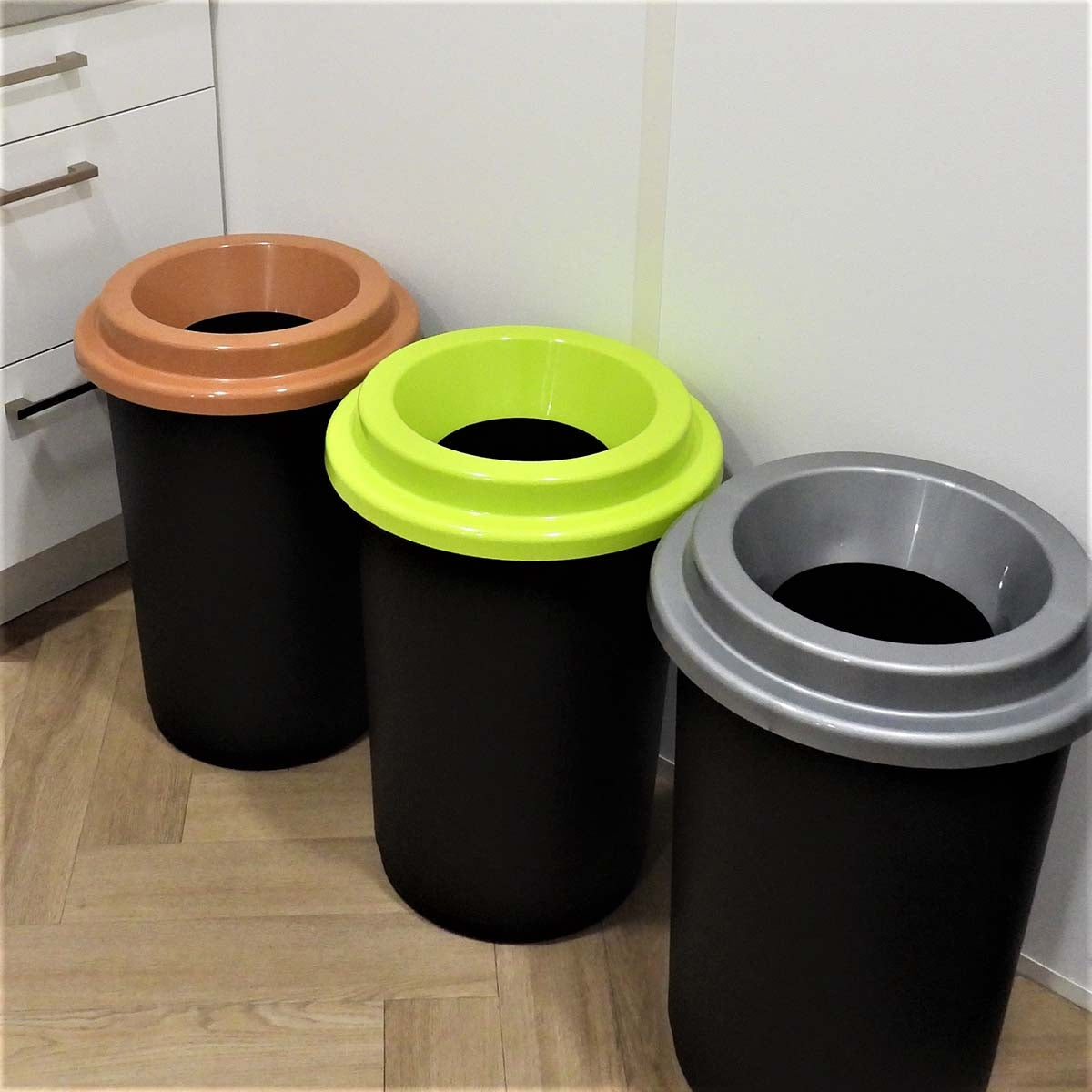 50L Brown Recycling Bin - Waste Separation