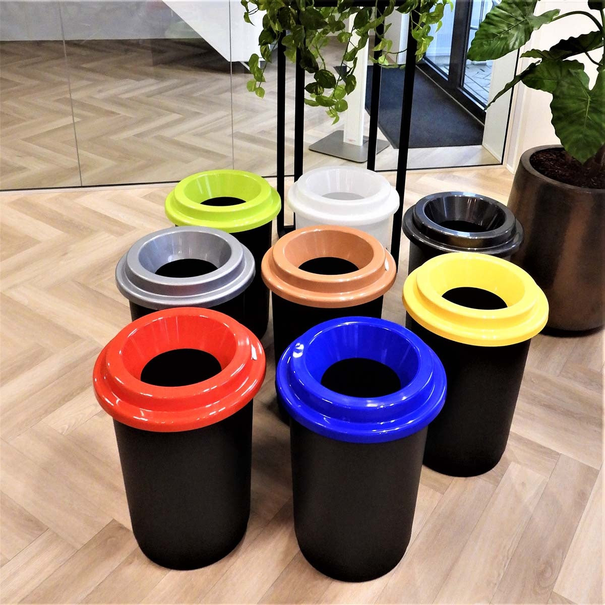 50L Brown Recycling Bin - Waste Separation