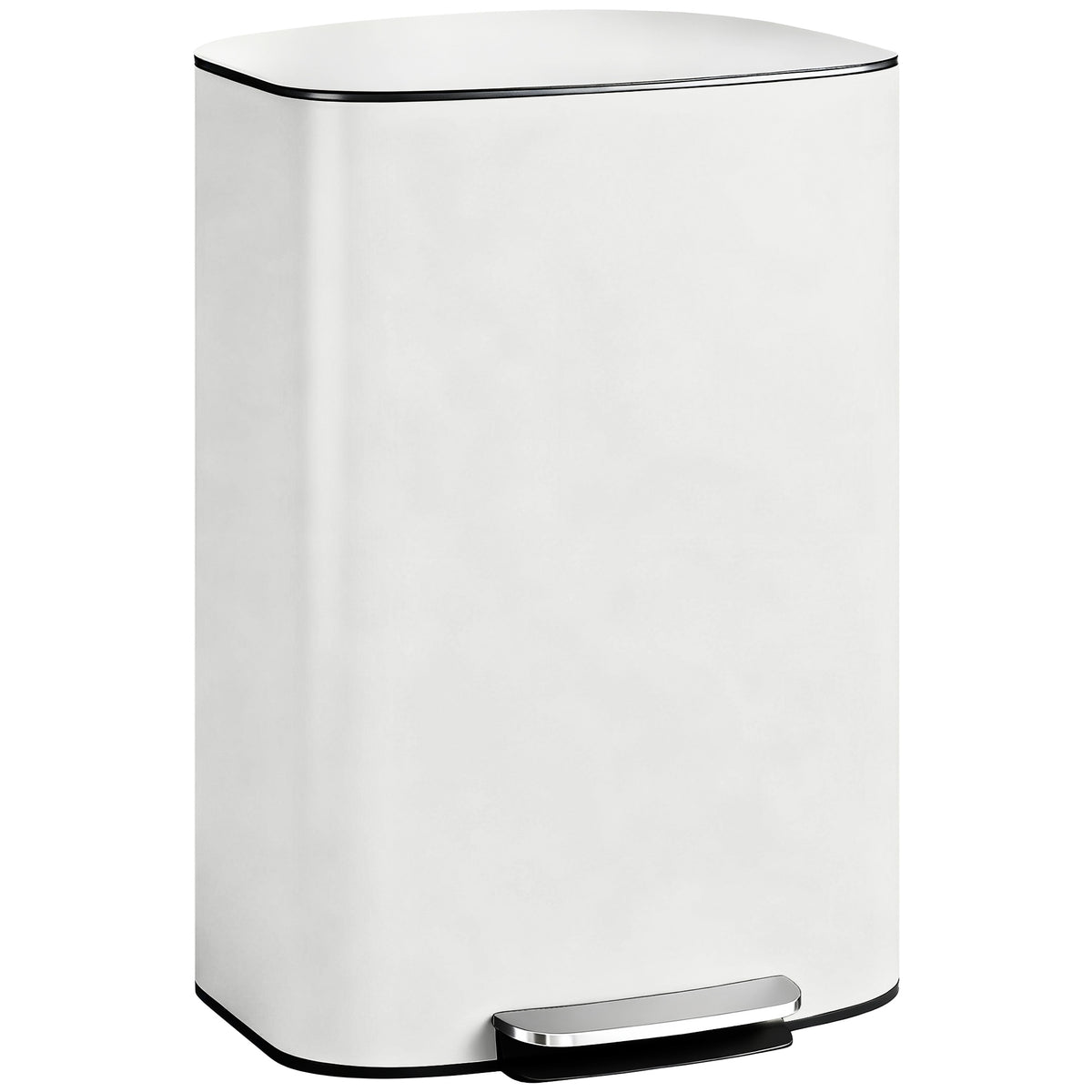 50L Kitchen Step Trash Can – Soft-Close, Stay-Open Lid