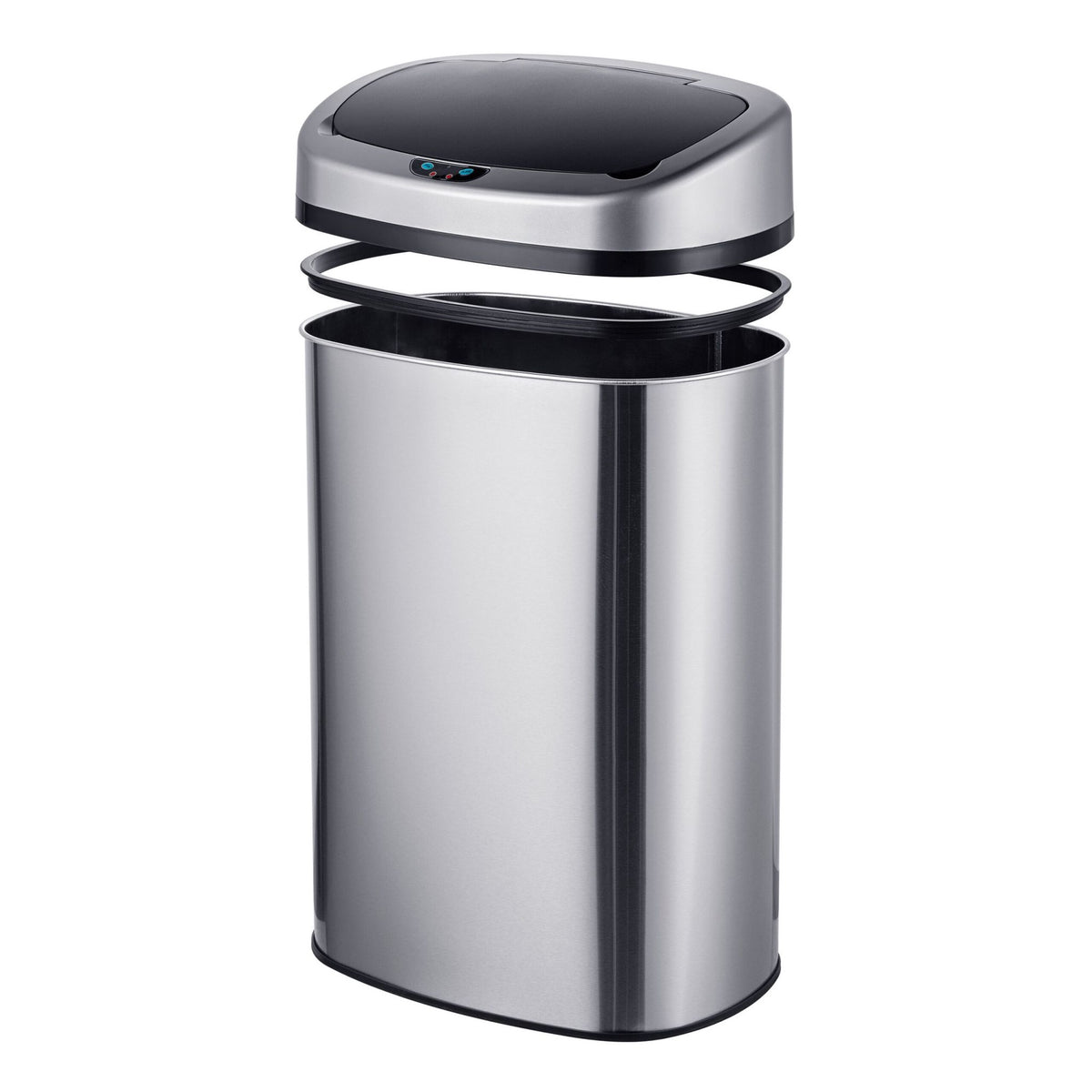 50L Stainless Steel Sensor Bin – Silver