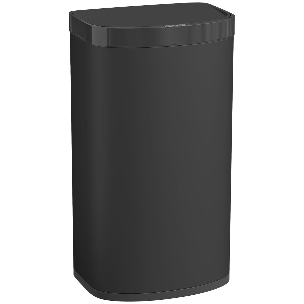 55L Sensor Trash Can, Soft-Close Lid, Stainless Steel, Black