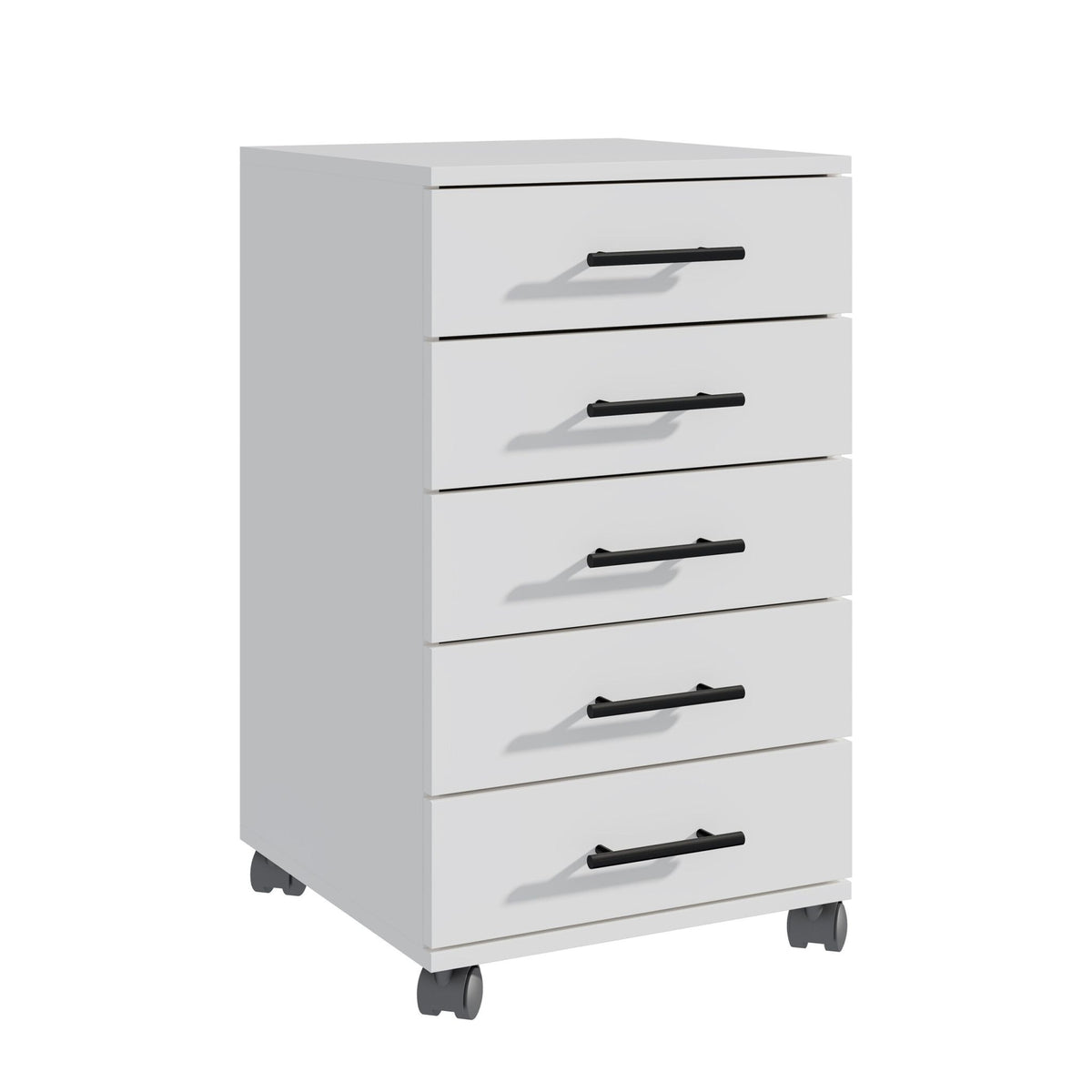 5-Drawer Rolling Office Cabinet with Wheels