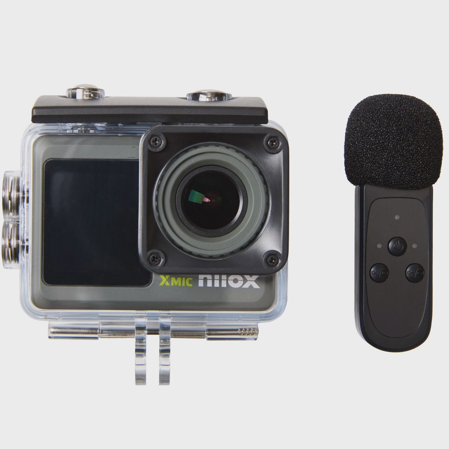 5K Action Camera with Wireless Mic, Dual Screens, Waterproof
