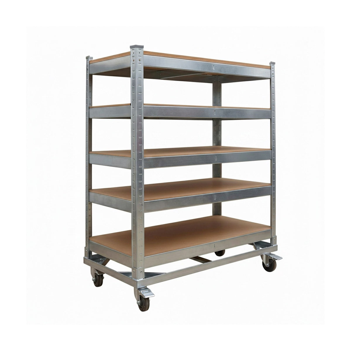 5-Tier Mobile Shelving Trolley – Locking Castors