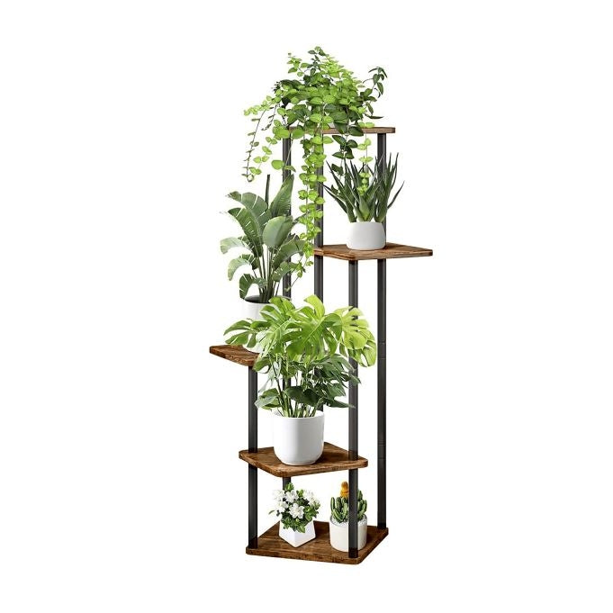 5-Tier Plant Stand with Square Shelves