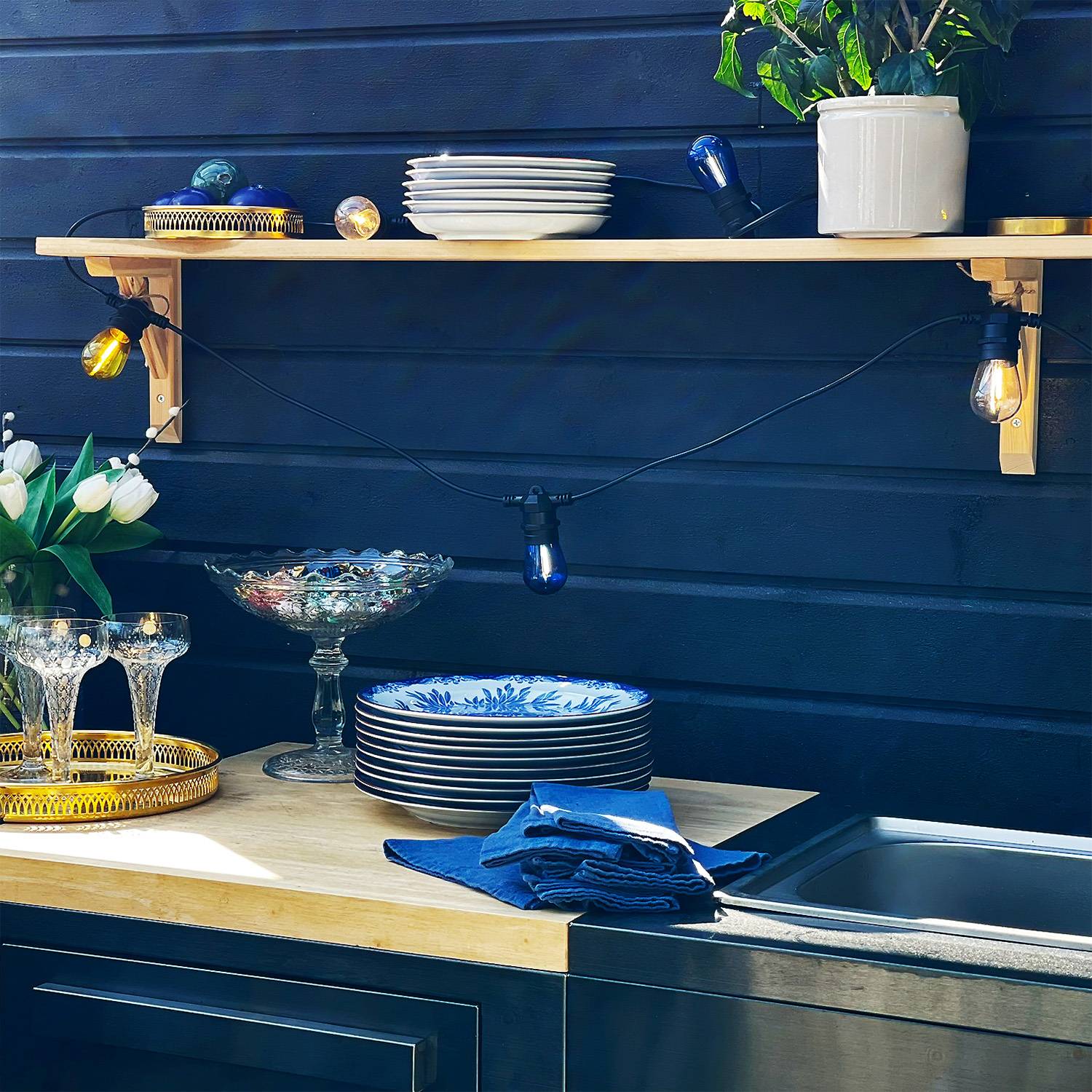 5-pack Deco Bulb LED light source E27 12V Blue 30lm