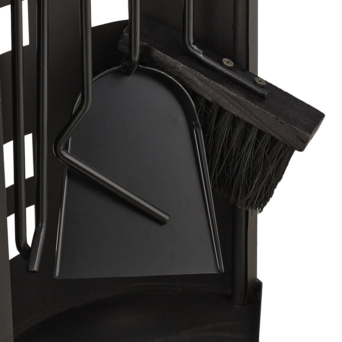 5-piece fireplace set in black