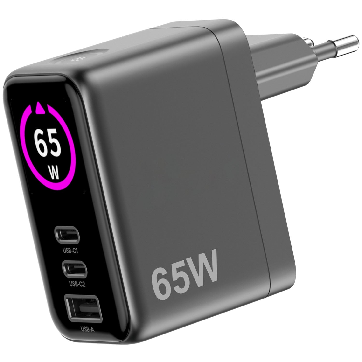 65W PD/QC Charger with Display