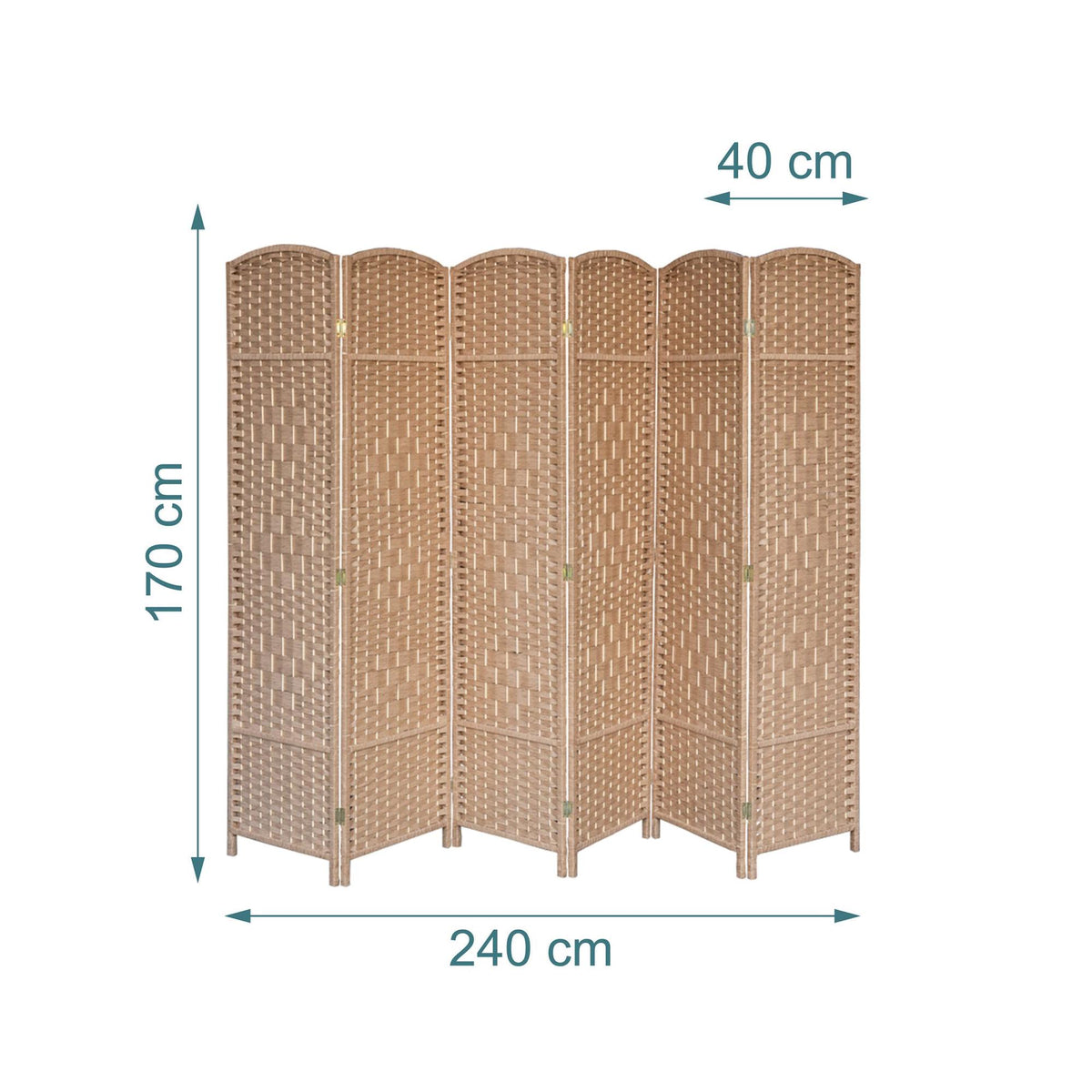 6-Panel Room Divider Folding Screen